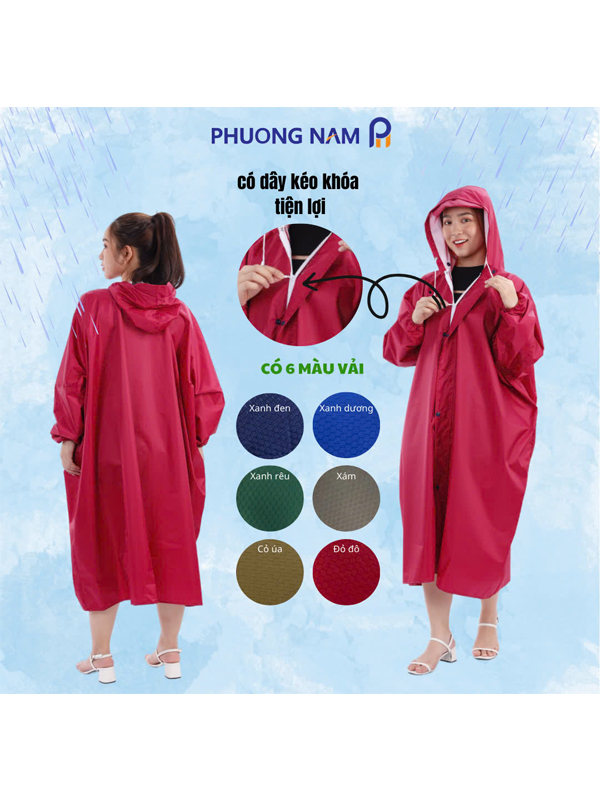 Áo mưa dây kéo khóa 01
